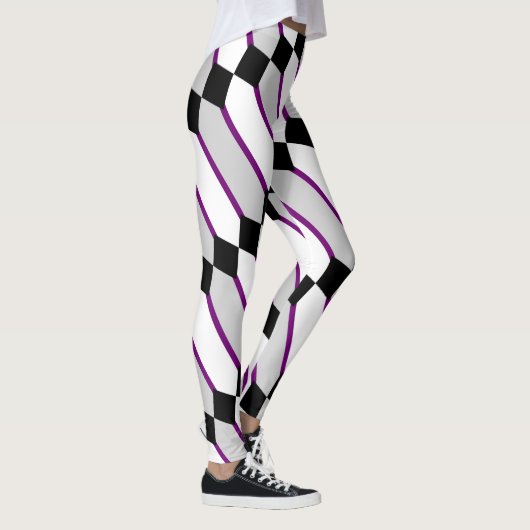 Asexual Pride Flag Art van EelKat Wendy C Allen Leggings (Rechts)