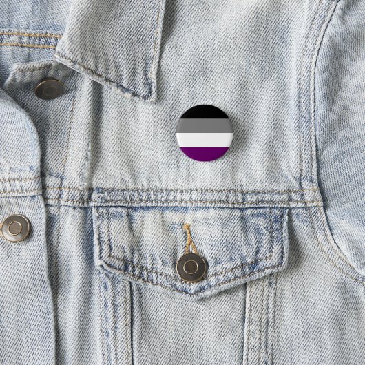 Asexual Pride Flag Badge Ronde Button 3,2 Cm (In situ)