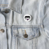 Asexual Pride Flag Pixel Speech Bubble Ronde Button 3,2 Cm (In situ)