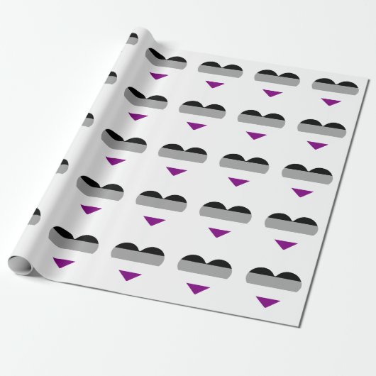 Asexual Pride Heart Cadeaupapier (Uitgerold)