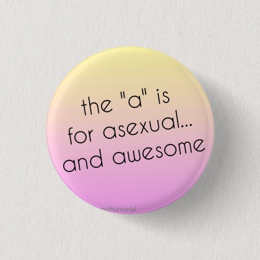 Asexual Pride pin Ronde Button 3,2 Cm (Voorkant)