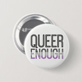 Asexual Pride Queer Genoeg Button (Voorkant /achterkant)