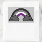 Asexual Pride Rainbow +{ Ace | Demi | Grijs}+ Rechthoekige Sticker (Tas)