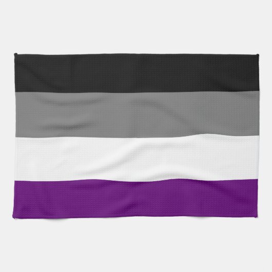 Asexual Pride Rainbow Flag | Demi | Grey] Theedoek (Horizontaal)