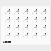 Asexual Pride "Scarlet" letter A Ronde Sticker (Vel)