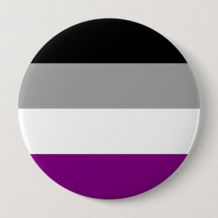 ASEXUAL PRIDE STRIPES ONTWERP RONDE BUTTON 4,0 CM