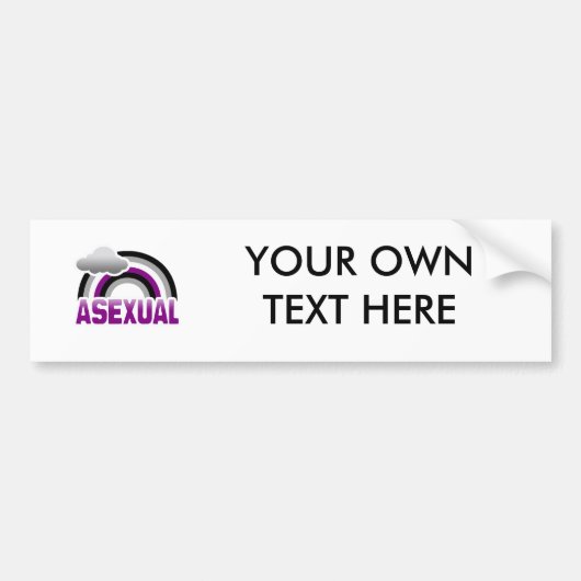 ASEXUAL RAINBOW BUMPERSTICKER (Voorkant)