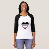 Asexualité orgueil coeur T-shirt (Devant entier)