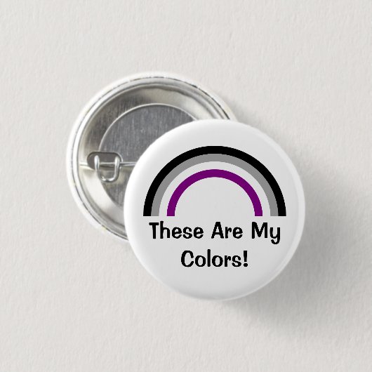 Asexualiteit Button regenboogpride (Voorkant /achterkant)