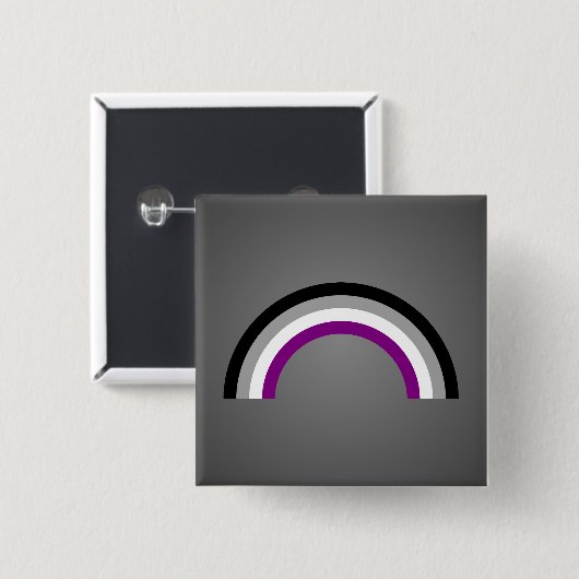 Asexualiteit Button regenboogpride (Voorkant /achterkant)