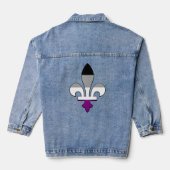 Asexualiteit pride fleur-de-lis denim jacket (Achterkant)