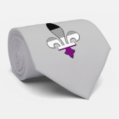 Asexualiteit pride fleur-de-lis stropdas (Opgerold)