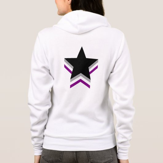 Asexualiteit pride sterren hoodie (Achterkant)