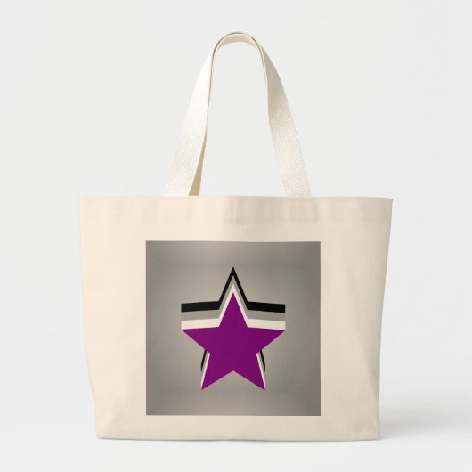 Asexualiteit pride sterren rugzak grote tote bag (Voorkant)
