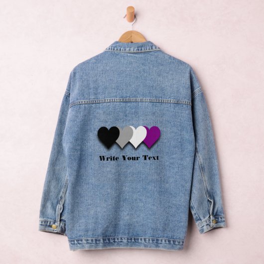 Asexualiteit prideharten denim jacket (Hangar)