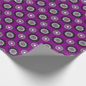 Asexualiteit-pridekleuren / paarse bloem cadeaupapier (Hoek)