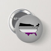 Asexualiteitkleuren, gevarieerd patroon Button (Voorkant /achterkant)