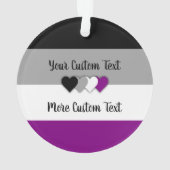 Asexualiteitspridevlag met tekst ornament (achterkant)