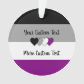 Asexualiteitspridevlag met tekst ornament (voorkant)
