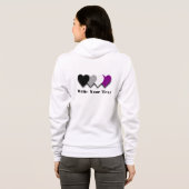 Asexuality orgueil coeur Sweat - shirt à capuche (Dos entier)