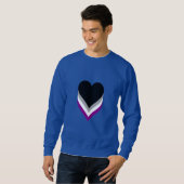 Asexuality orgueil coeur Sweatshirt (Devant entier)