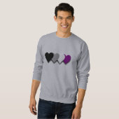 Asexuality orgueil coeur Sweatshirt (Devant entier)