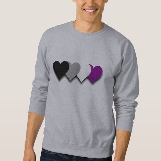 Asexuality orgueil coeur Sweatshirt (Devant)