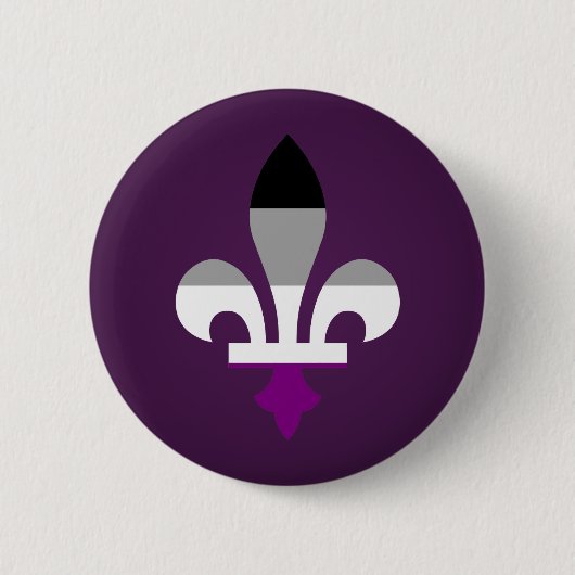 Asexuality pride fleur-de-lis Button (Voorkant)