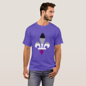 Asexuality pride fleur de lis T-Shirt (Devant entier)