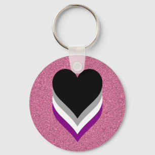 Asexuality pride harten Sleutelhanger