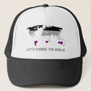 Asexuality pride wereldkaart Pet