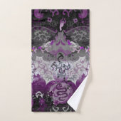 Asexuel Dragon Damask - Ace Pride couleurs drapeau (Serviette à main)