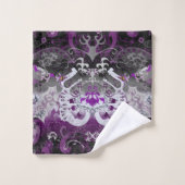 Asexuel Dragon Damask - Ace Pride couleurs drapeau (Gant de toilette)