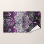 Asexuel Dragon Damask - Ace Pride couleurs drapeau (Serviette à main)