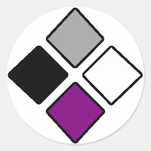 Asexuele diamant stickers (Voorkant)