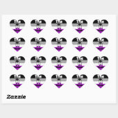 Asexuele LGBTQA Pride Heart Sticker (Vel)
