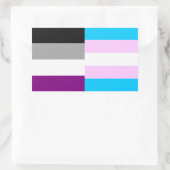 Asexuele/transpride vlaggen sticker (Tas)