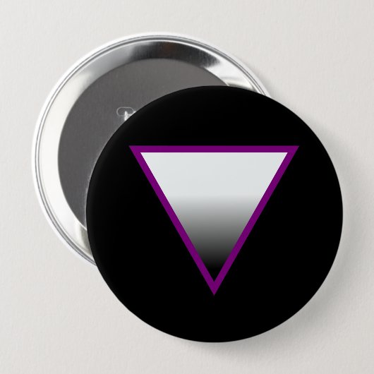 ASEXUELE TRIANGELE SYMBOOL 3D RONDE BUTTON 4,0 CM (Voorkant /achterkant)