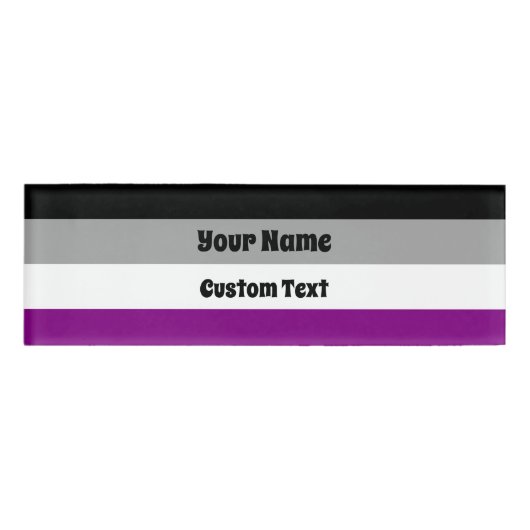 Asexutiervlag Naambadge (Voorkant)