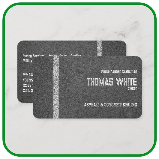 asfaltbestrating visitekaartje