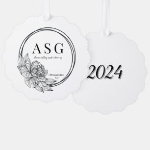 ASG Logo met datum Ornament Kaart