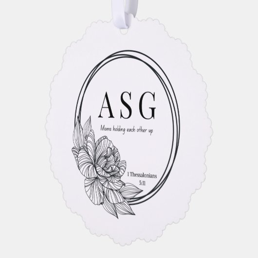 ASG Logo met datum Ornament Kaart (Links)