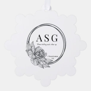 ASG sneeuwvlok Ornament met Logo Kaart