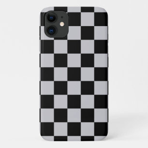 Asgrijs Checker Patroonontwerp iPhone 11 Hoesje