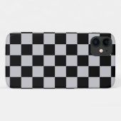Asgrijs Checker Patroonontwerp Case-Mate iPhone Case (Achterkant (horizontaal))