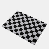 Asgrijs Checker Patroonontwerp Deurmat (Schuin)