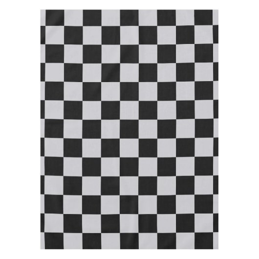 Asgrijs Checker Patroonontwerp Tafelkleed (Voorkant)
