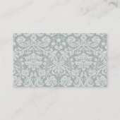 Asgrijs; grijs damast patroon; krijtbord look visitekaartje (Achterkant)