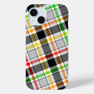 Asgrijze zwarte multikleur flanel plaid tartan