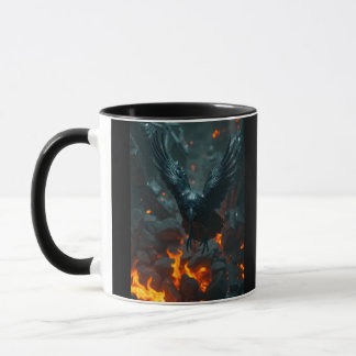 Ash and Ember – Rebirth Crow Mug | Dark Curiosity  Mok